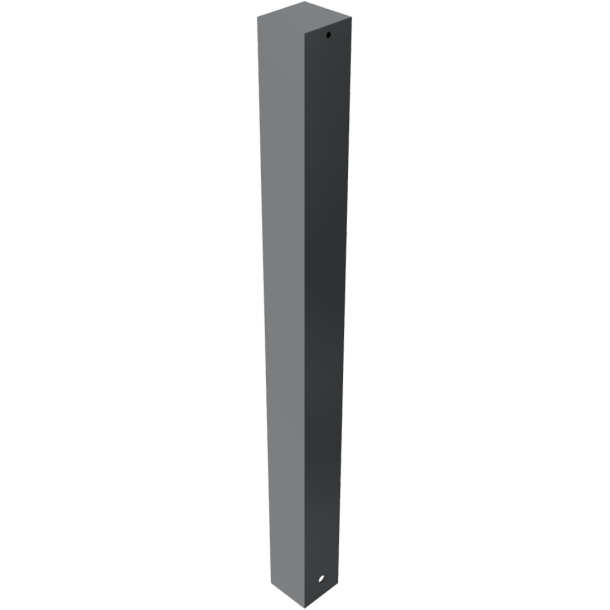 Ornamental bollard | steel tube 100 x 100 mm | series 4075B | stationary, for casting in concretewith ground anchor, total length approx. 1200 mm